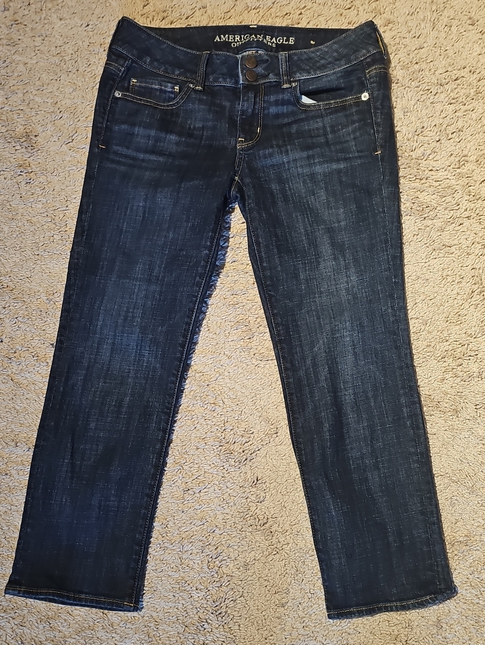 American Eagle Outfitters Women’s Dark Indigo Straight Leg Jeans